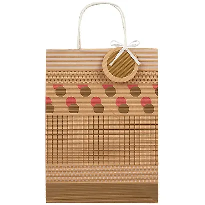 Пакет А4 30*22*11 Dots and Lines жен., крафт - фото 2