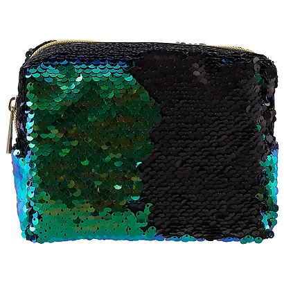 Косметичка на молнии с пайетками (текстиль) (11х15) (ПВХ бокс) (12-Tuos-HZB08) - фото 3