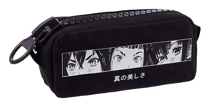 Пенал с большой молнией "Аниме: Лица" - фото 1