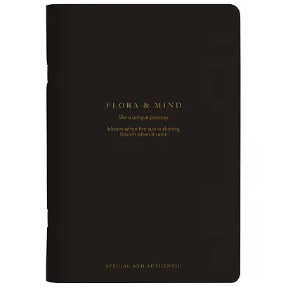 Тетрадь в клетку Be Smart, Flora, 48 листов, черная - фото 1