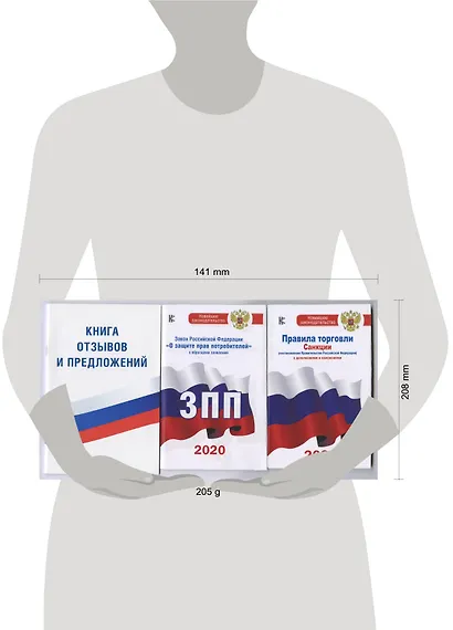 Комплект из 3-х книг: Книга отзывов и предложений, Закон РФ " О защите прав потребителей" на 2020 год, Правила торговли с изменениями и дополнениями на 2020 год - фото 2