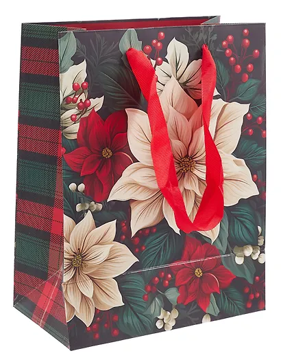 Пакет А5 18*23*10 "Зимние цветы" НГ, бум.мат.ламинат - фото 3