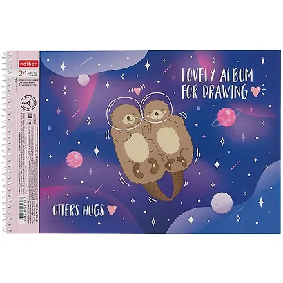 Альбом для рисования Hatber, "Обнимашки", А4, 24 листа, на спирали, в ассортименте - фото 5