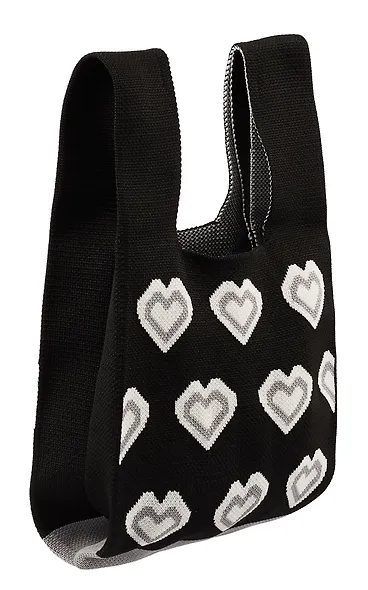 Сумочка вязаная Сердечки (текстиль) (20х33) (12-11515-B005) - фото 4
