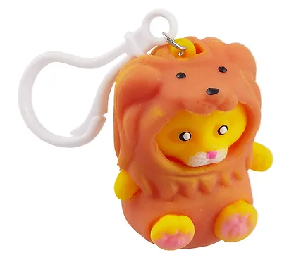 Брелок-мялка Котик кигуруми рыжий (PU) (6см) (12-2799-202405-M1) - фото 1