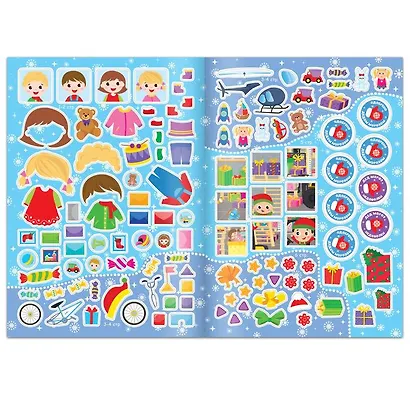 Активити-книга 250 наклеек "Фабрика Деда Мороза" - фото 4