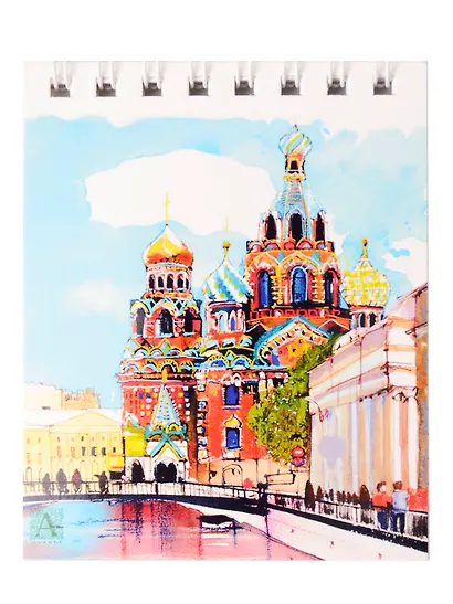 Блокнот А6 60л СПб "Акварельный Питер" спираль - фото 2