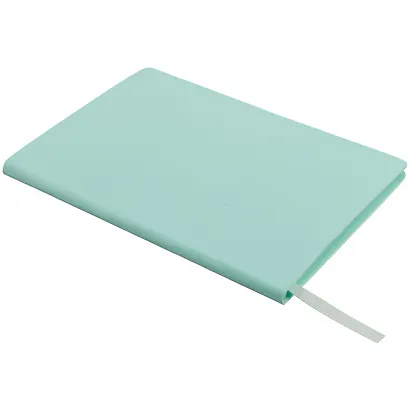 Книга для записей А5 80л "Soft Touch. Весенний мятный" иск.кожа, инт.обл., лин., тчк., нелин., ляссе, инд.уп. - фото 2