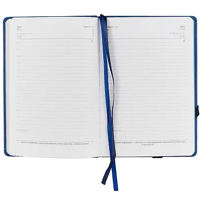 Ежедневник Escalada Be yourself, Наппа, синий, 160 листов, недатированный, А5 - фото 3