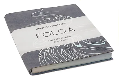 Записная книжка А6 80л кл. "FOLGA. 1" иск.кожа, тиснение серебр.фольгой, ляссе - фото 2