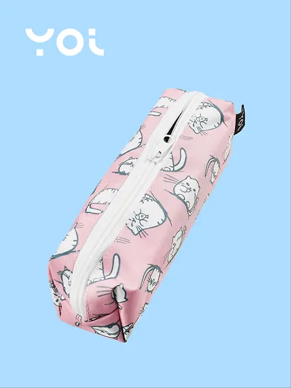 Пенал-косметичка "Белые коты", ткань - фото 3