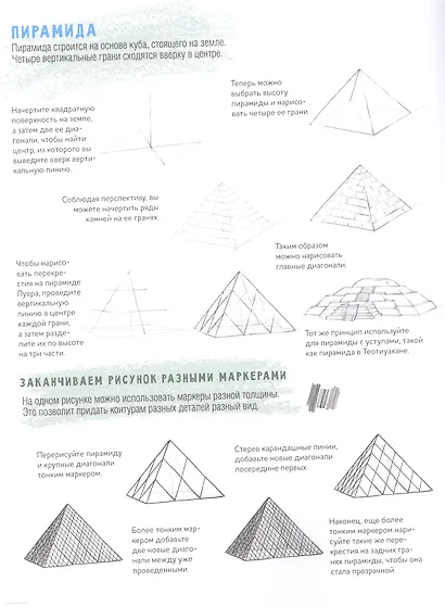 Создаем зарисовки зданий и других сооружений шаг за шагом: 50 проектов с подробными объяснениями и рисунками + чистые страницы для рисования - фото 4