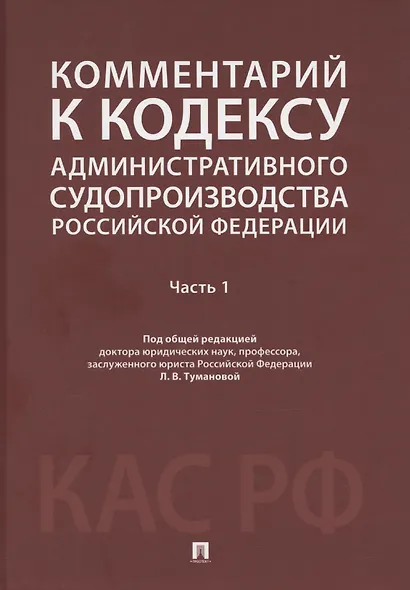 Комментарий к Кодексу административного судопроизводства Российской Федерации. В 2 ч. Ч.1 - фото 1