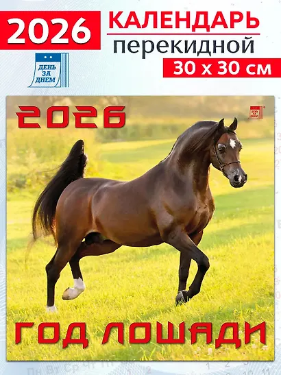 Календарь 2026г 300*300 «Год лошади» настенный, на скрепке - фото 1