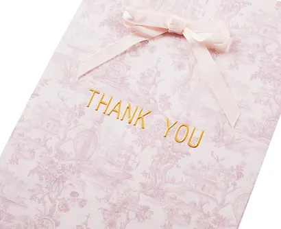 Пакет А4 26*32*12,5 "THANK YOU" жен., тиснение фольгой, бум.мат.ламинат - фото 2
