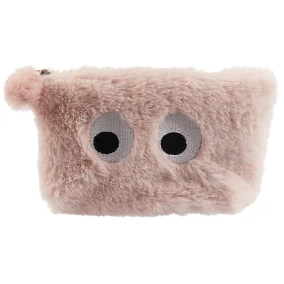 Косметичка на молнии Мордочка с глазками (иск.мех) (21х12) (ПВХ бокс) - фото 3