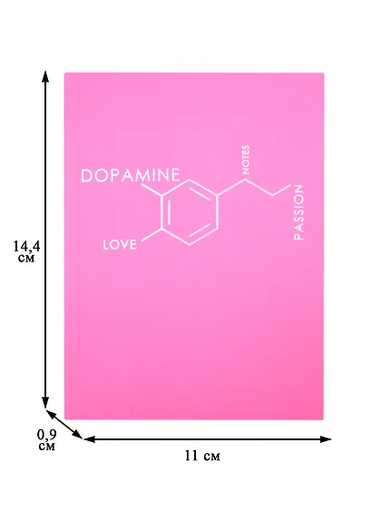 Записная книжка А6 80л лин. "Molecule. Dopamine" интеграл.переплет, Soft Touch, тиснение серебр.фольгой - фото 2