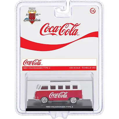 450026 Машинка литая коллекционная Motor City - Die-сast модель Coca-Cola 1963 Volkswagen T1, масштаб 1:50 (металлическая), возраст 14+ - фото 2