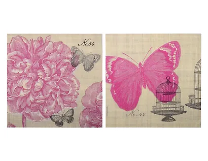 Набор для творчества,Салфетки для декупажа, Пион и бабочка - 2 шт. - фото 1