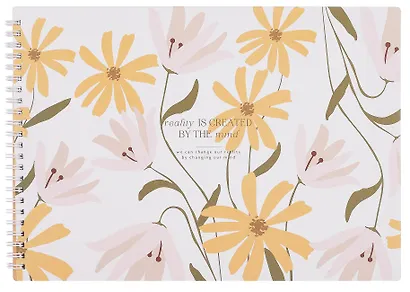 Альбом для рисования 40л А4 "April", цветы, карт.обл., спираль, ламинация, микротекстурирование - фото 1