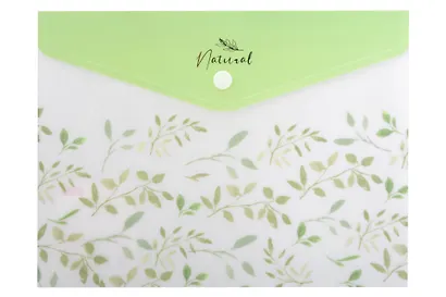 Папка -конверт «Natural leaves» А5 на кнопке, Hatber - фото 1