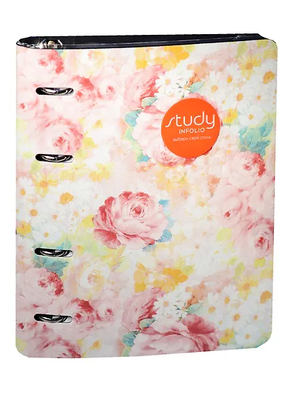 Тетрадь на кольцах в клетку Meadow, 120 листов - фото 1