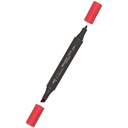 Маркер художественный "Сонет" кармин, двухсторон., тонк. и широк.долото, Сонет - фото 2