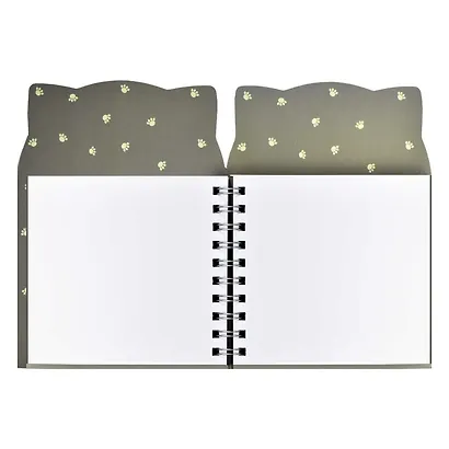 Скетчбук А5 100л "Вкусный кот" белый офсет, 100г/м2, фигурная вырубка, тв.обложка, гребень - фото 4