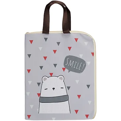 Папка для тетрадей А4 "Bear" 34*27, молния, ассорти - фото 2