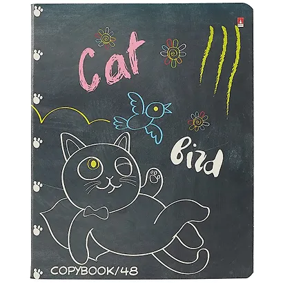 Тетрадь в клетку Альт, "Учёный кот", 48 листов, в ассортименте - фото 3