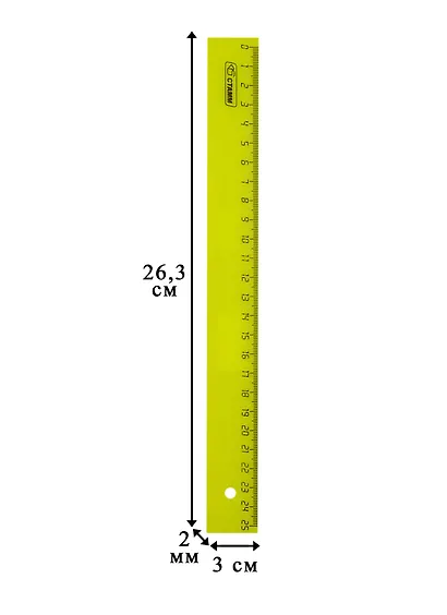 Линейка 25см пластик, флуор., ассорти, Стамм - фото 5