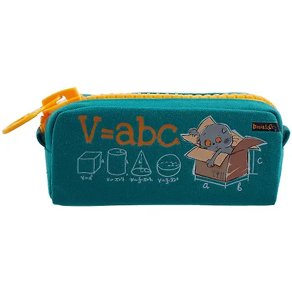 Пенал с большой молнией "Басик: формулы", бирюзовый - фото 2