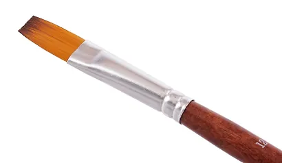 Синтетическая кисть, плоская, № 12 - фото 3