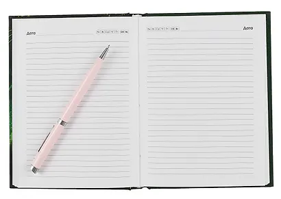 Ежедневник недат. А6 128л "Пруд с лилиями" 7БЦ, с поролоном, ламинация soft touch, тиснение фольгой, офсет - фото 6