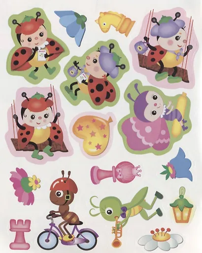 Божья коровка. Наклейки для малышей - фото 4