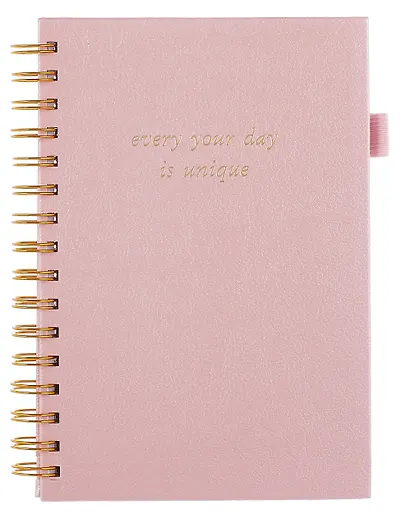 Книга для записей А5 80л кл. "Calipso" розовый, иск.кожа, резинка, гребень - фото 2