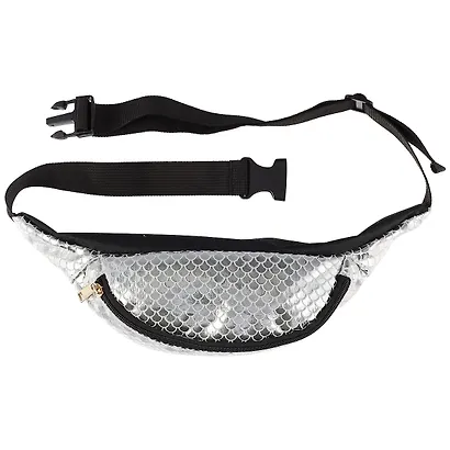 Сумка-шоппер на пояс на молнии Узор чешуя (текстиль) (37 см) - фото 4