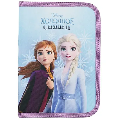 Пенал 1отд. "Холодное сердце" 20*14, молния, 2 откидн.планки, ткань, инд.уп. - фото 2