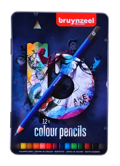 Карандаши цветные Bruynzeel, 12 цветов - фото 1