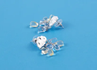 Сережки Lafilaf «Облачка», латунь - фото 5