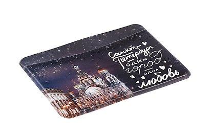 Чехол для карточек горизонтальный СПб Один город- одна любовь (Храм Спаса на Крови) (ДКГ2024-154) - фото 2