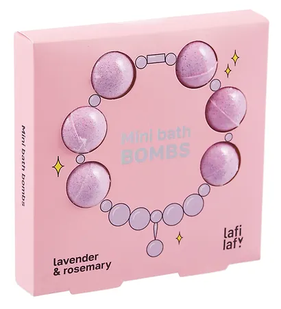 Набор мини-бомбочек для ванны Ожерелье (лаванда и розмарин) (6шт) (60г) (12-source-bath_1) (Lafilaf) - фото 4