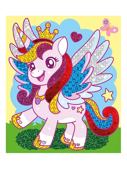 Набор для творчества. Аппликация фольгой "Единорог" размер 138х165 мм. 6 цветов - фото 4