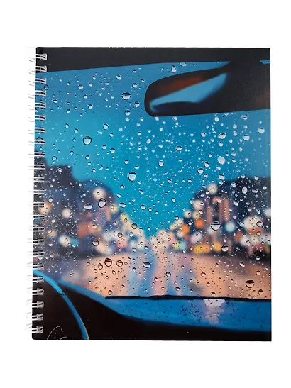 Тетрадь 96л кл. "Капли дождя" гребень, твин-лак, ассорти - фото 4