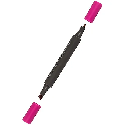 Маркер художественный "Сонет" пурпурный, двухсторон., тонк. и широк.долото, Сонет - фото 2