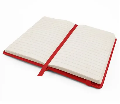 Записная книжка А6- 96л лин. "JOY BOOK. Очень красный" 7БЦ, иск.кожа, тонир.форзац, тонир.блок, скругл.углы, сшит.блок, ляссе, резинка, карман на задн.форзаце - фото 4