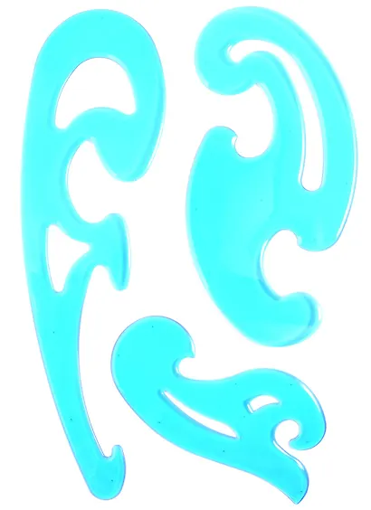 Лекала 3 штуки, пластик - фото 4