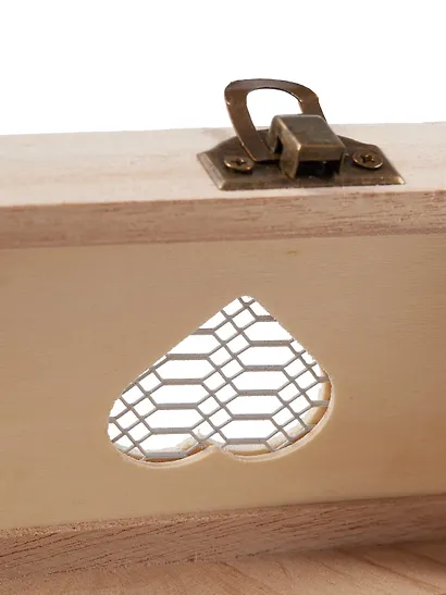 Шкатулка "Сердце", вырубка, средняя 11,5*8*5,5/11,3*8*5,1, дерево - фото 8