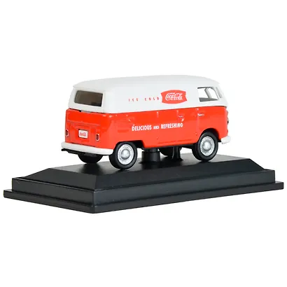 Машинка литая коллекционная Motor City Classics - Die-сast модель по лицензии Coca-Cola 1962 Volkswagen Cargo Van, масштаб 1:72 - фото 3
