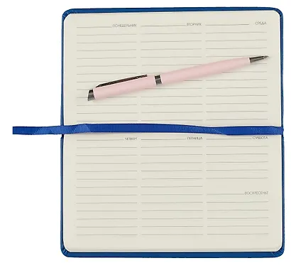 Планинг недат. 64л "Joy Book" синее озеро, карманный, иск.кожа 7Б, скругл.углы, тонир.блок, резинка, офсет, ляссе - фото 4